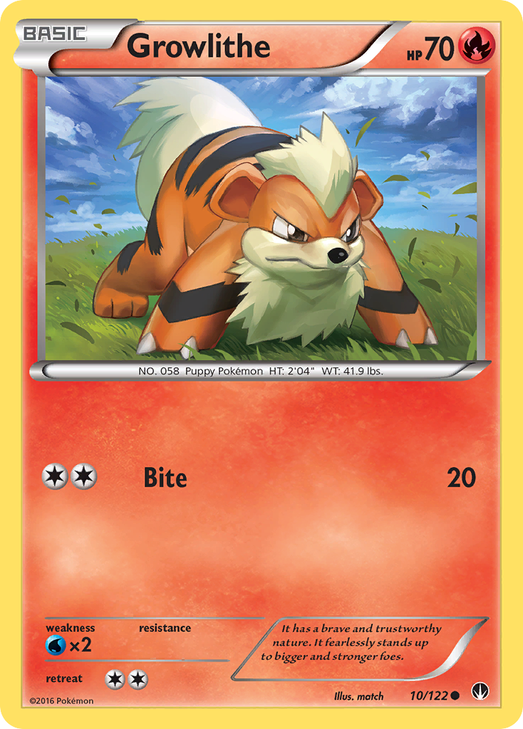 Growlithe (10/122) [XY: BREAKpoint] | Devastation Store