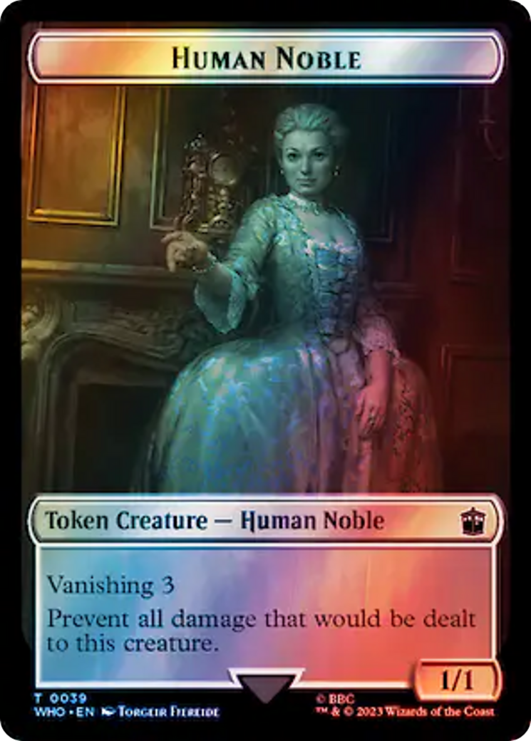 Human Noble // Treasure (0063) Double-Sided Token (Surge Foil) [Doctor Who Tokens] | Devastation Store