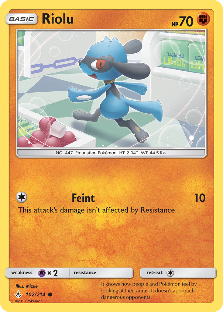 Riolu (102/214) [Sun & Moon: Unbroken Bonds] | Devastation Store