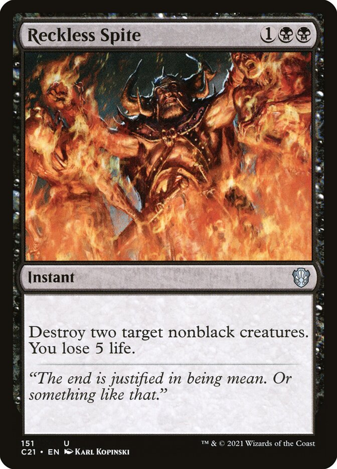 Reckless Spite [Commander 2021] | Devastation Store