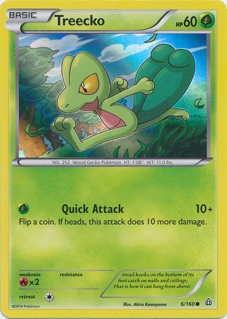 Treecko (6/160) (Sheen Holo) [XY: Primal Clash] | Devastation Store