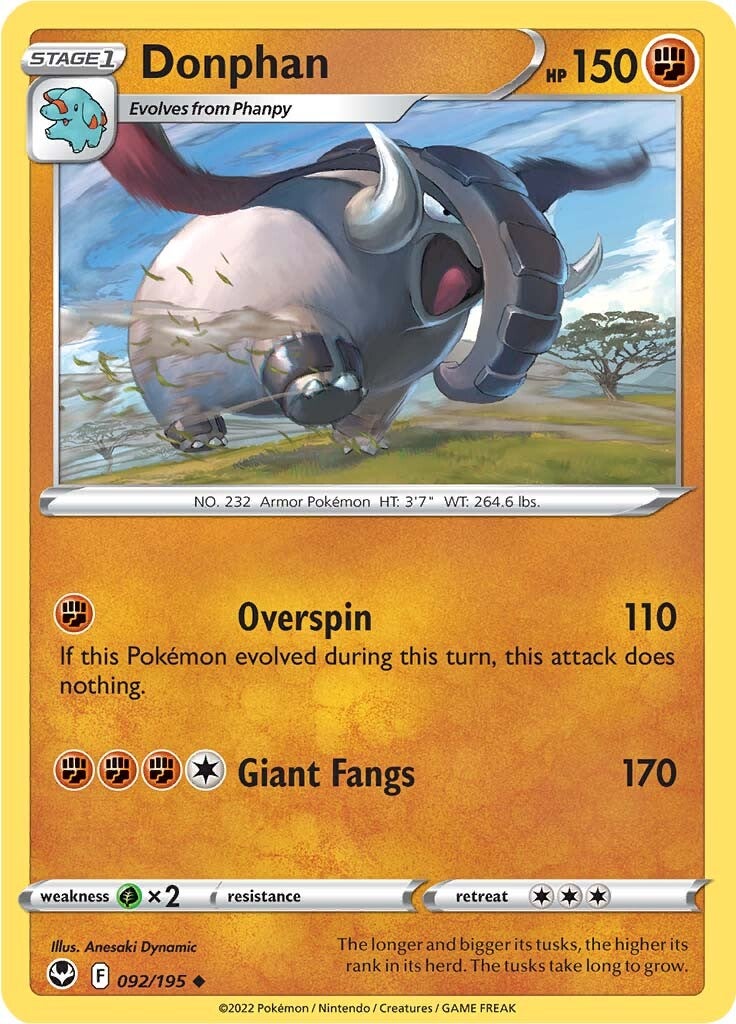 Donphan (092/195) [Sword & Shield: Silver Tempest] | Devastation Store