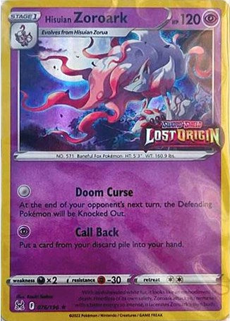 Hisuian Zoroark (076/196) (Lost Origin Stamp) [Sword & Shield: Lost Origin] | Devastation Store