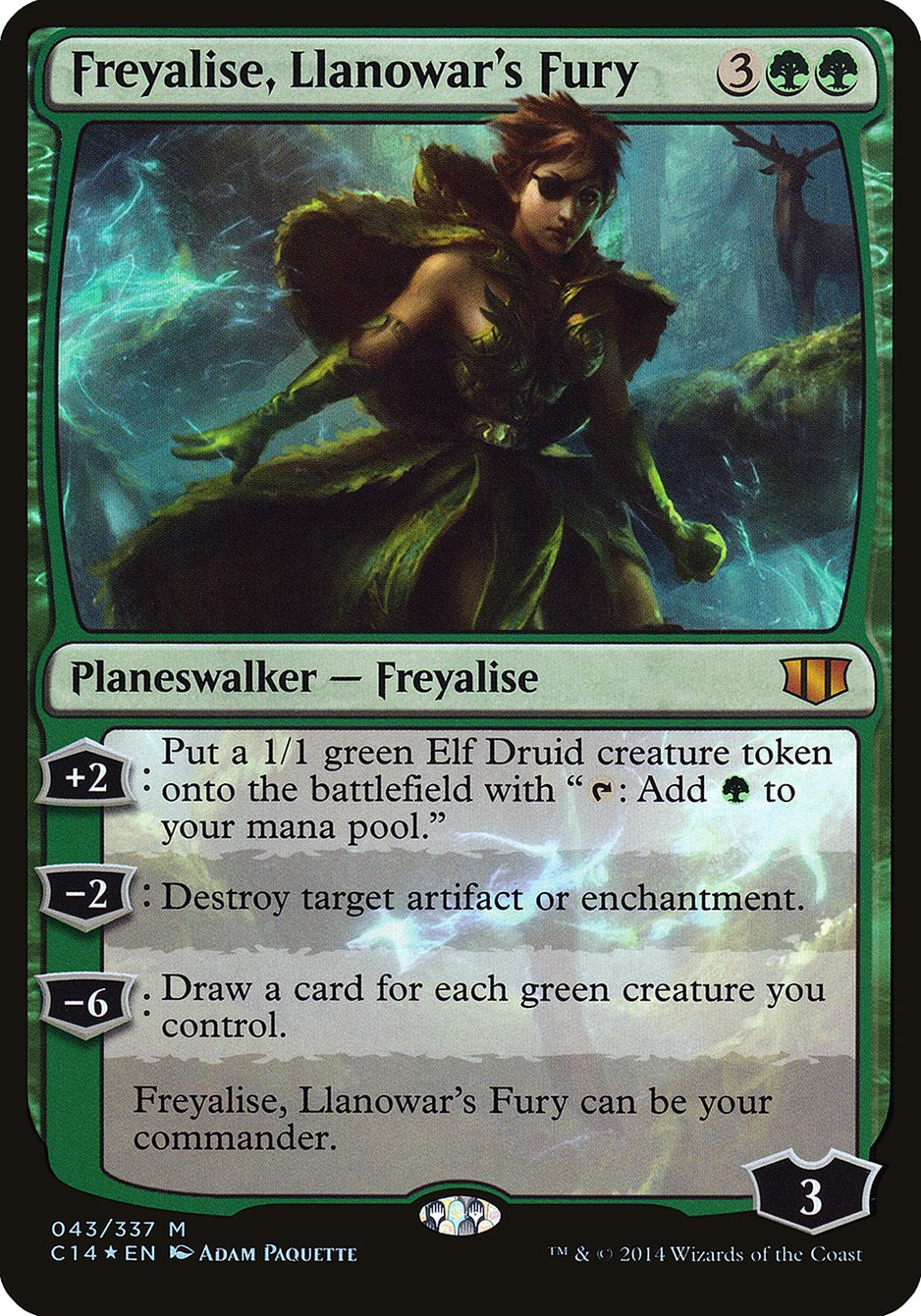 Freyalise, Llanowar's Fury (Oversized) [Commander 2014 Oversized] | Devastation Store