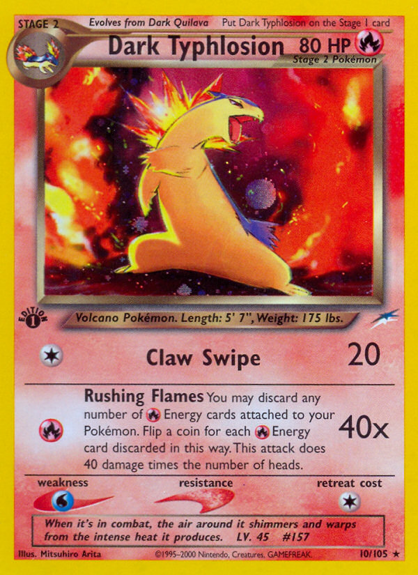 Dark Typhlosion (10/105) [Neo Destiny 1st Edition] | Devastation Store