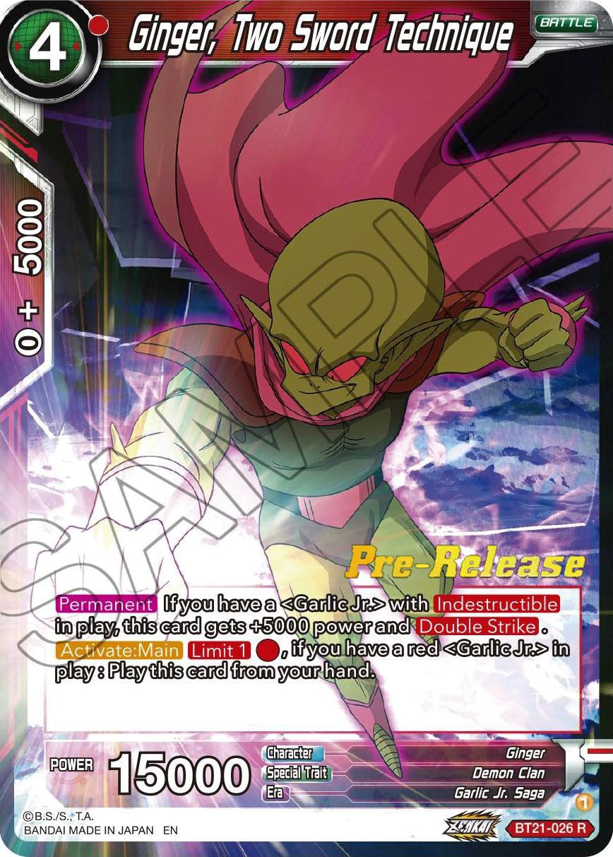 Ginger, Two Sword Technique (BT21-026) [Wild Resurgence Pre-Release Cards] | Devastation Store
