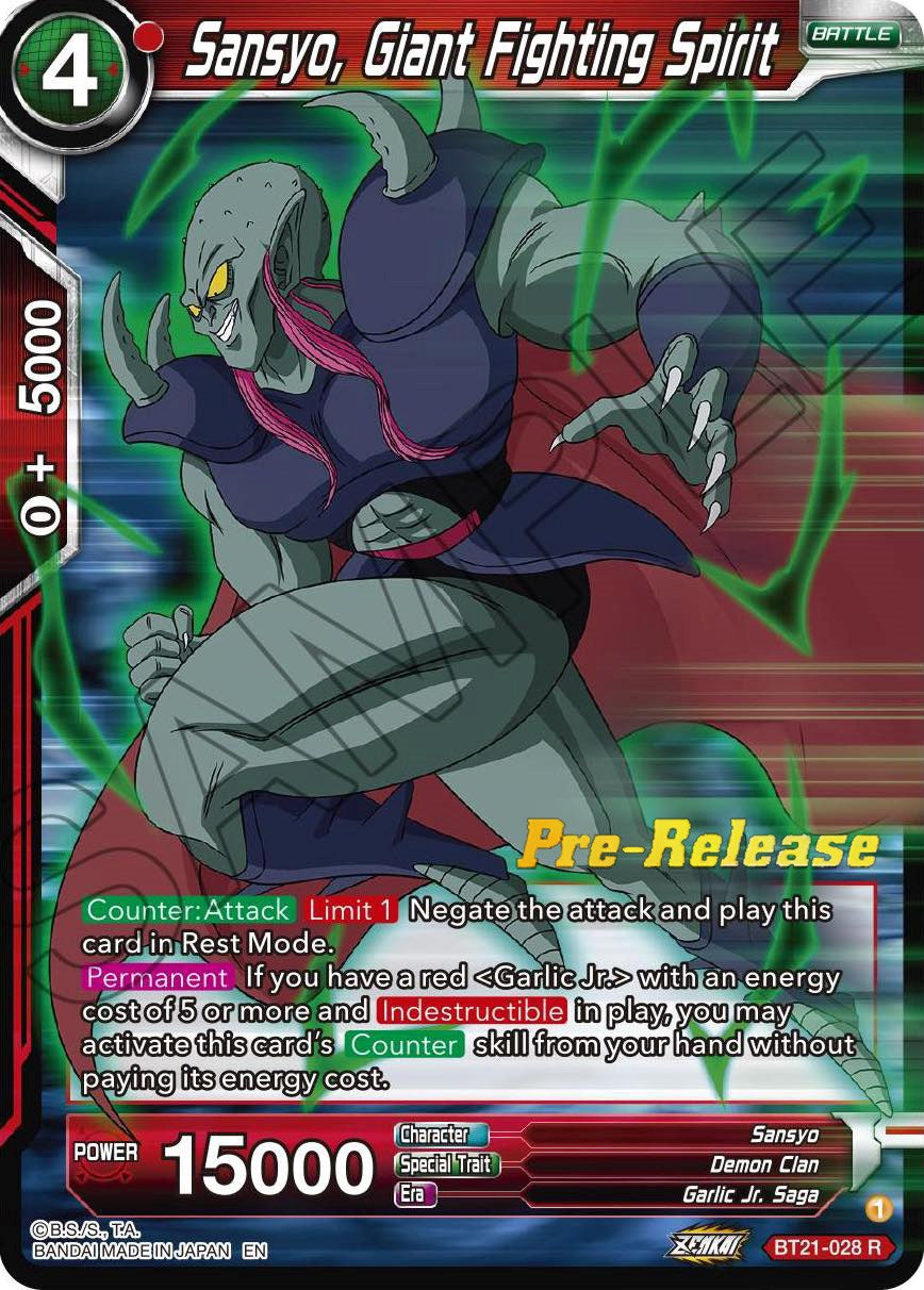 Sansyo, Giant Fighting Spirit (BT21-028) [Wild Resurgence Pre-Release Cards] | Devastation Store