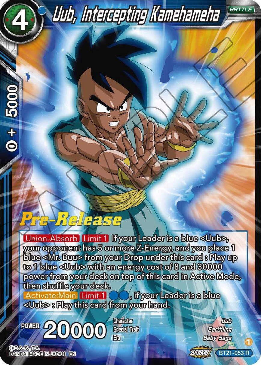 Uub, Intercepting Kamehameha (BT21-053) [Wild Resurgence Pre-Release Cards] | Devastation Store