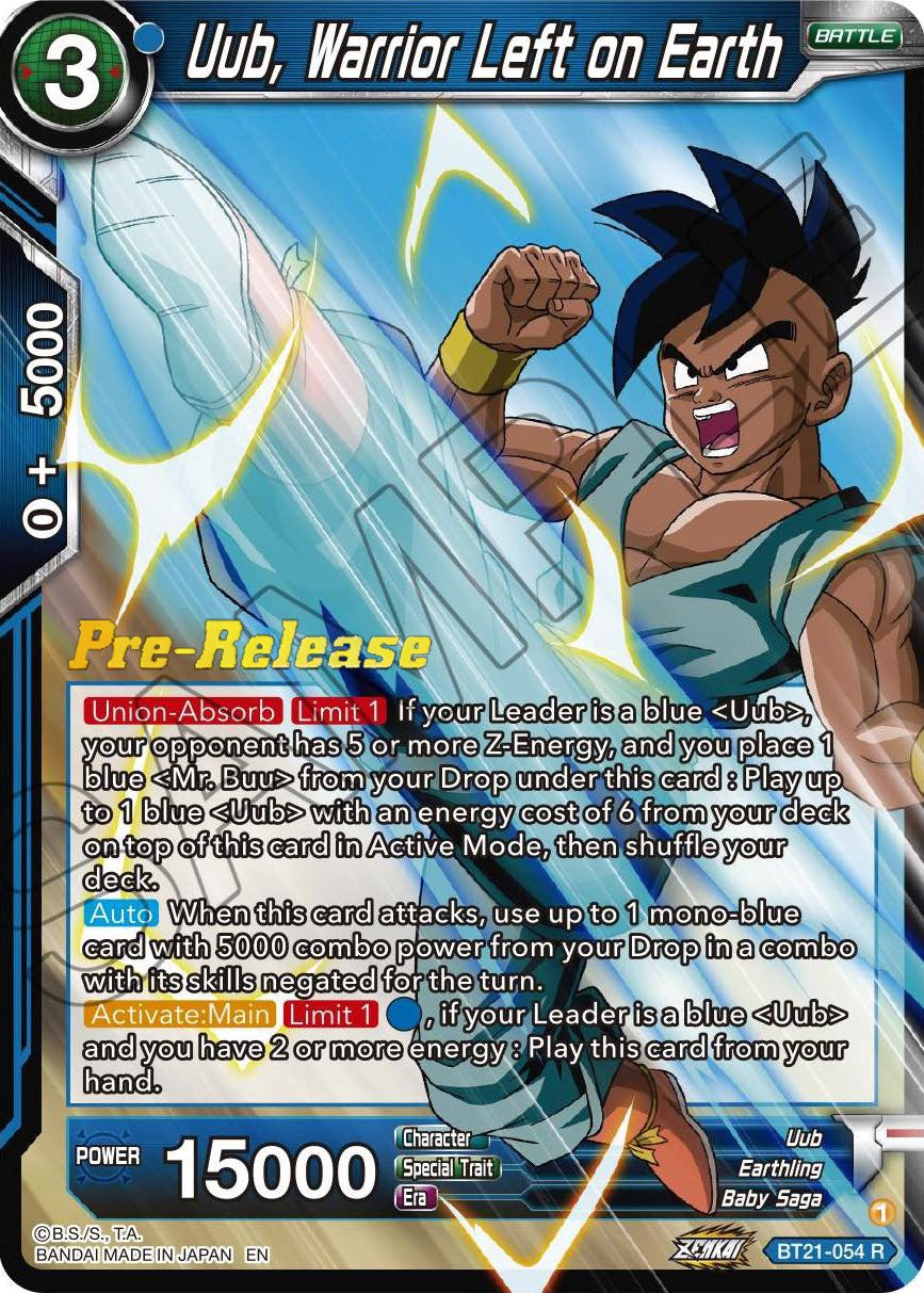 Uub, Warrior Left on Earth (BT21-054) [Wild Resurgence Pre-Release Cards] | Devastation Store