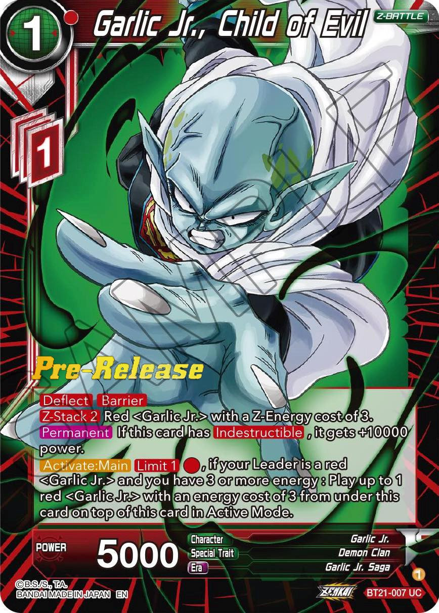 Garlic Jr., Child of Evil (BT21-007) [Wild Resurgence Pre-Release Cards] | Devastation Store