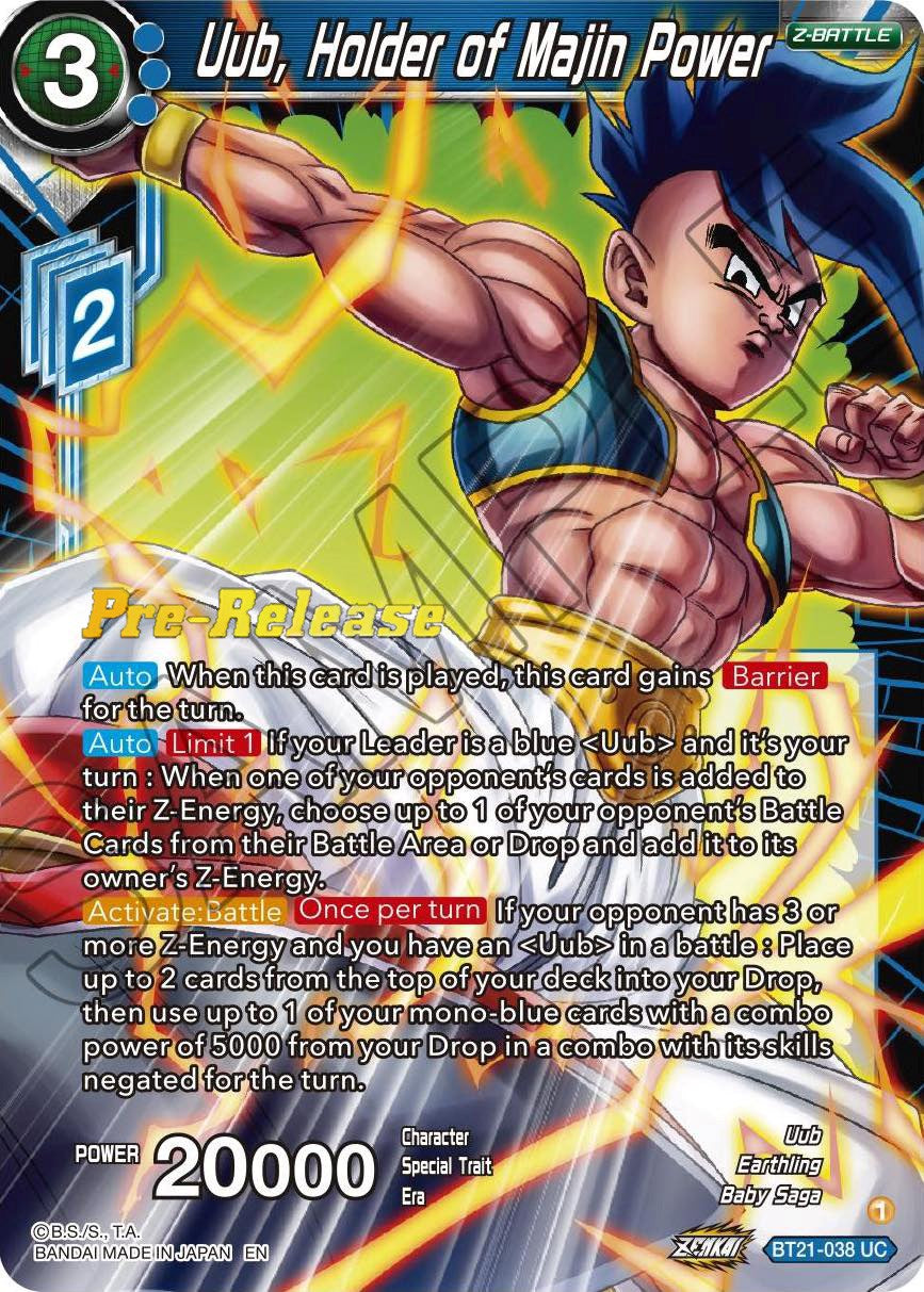 Uub, Holder of Majin Power (BT21-038) [Wild Resurgence Pre-Release Cards] | Devastation Store