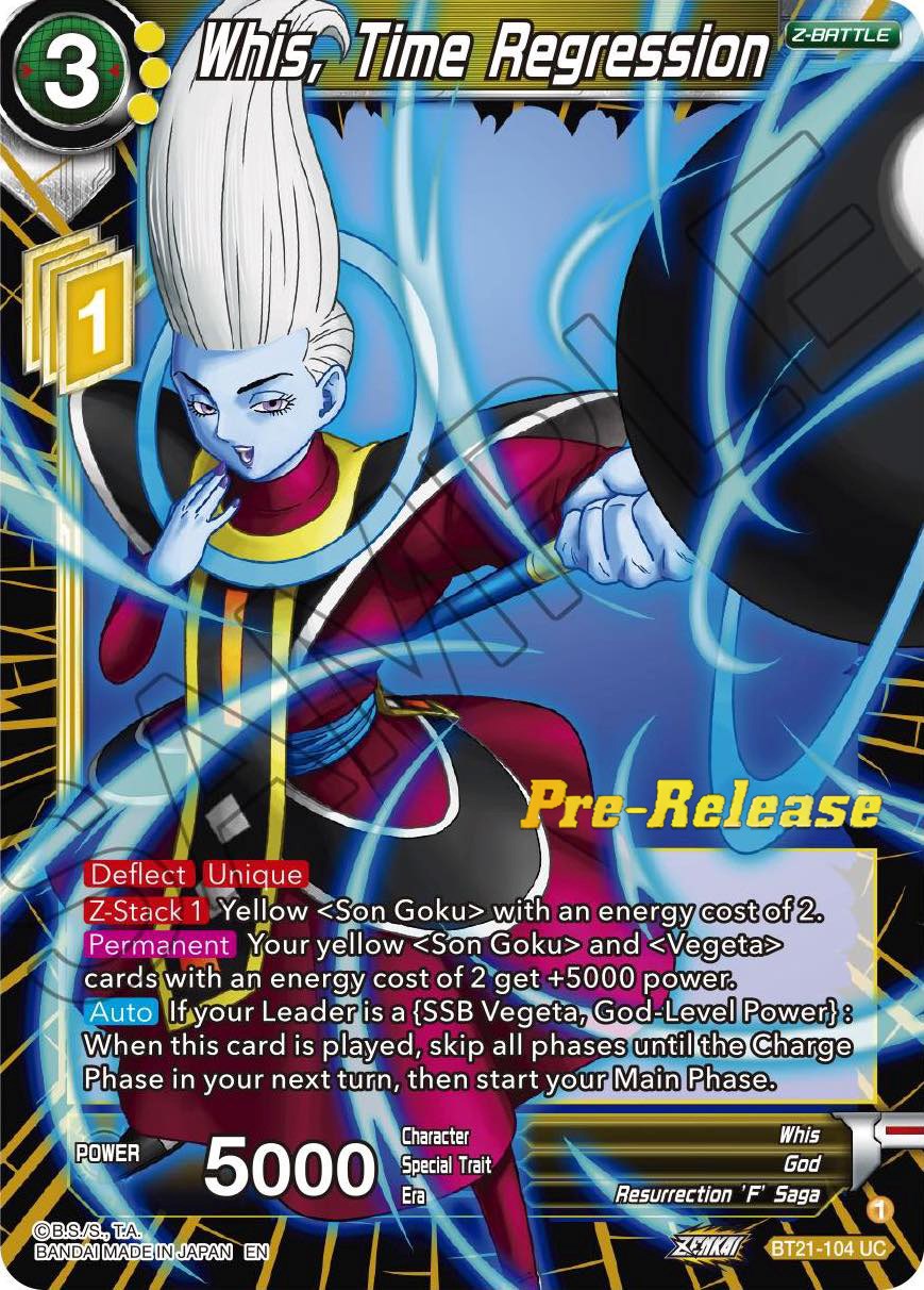 Whis, Time Regression (BT21-104) [Wild Resurgence Pre-Release Cards] | Devastation Store