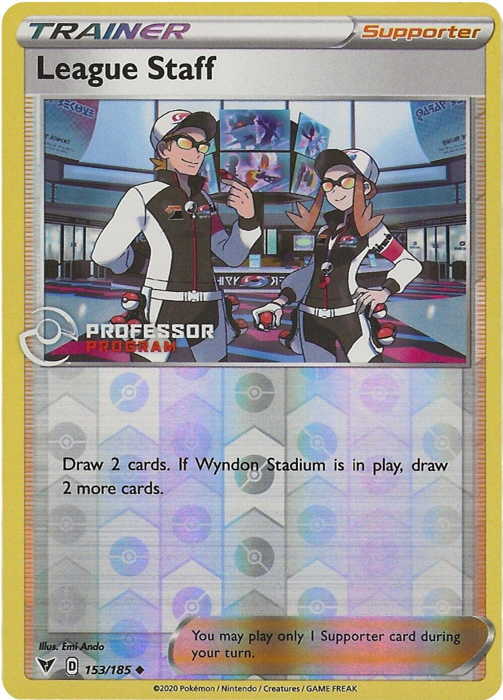 League Staff (153/185) (Professor Program Promo) [Sword & Shield: Vivid Voltage] | Devastation Store
