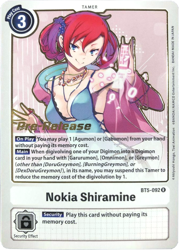 Nokia Shiramine [BT5-092] [Battle of Omni Pre-Release Promos] | Devastation Store