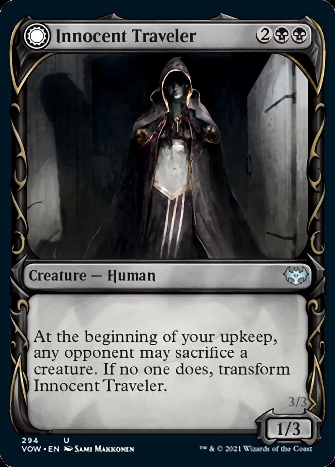 Innocent Traveler // Malicious Invader (Showcase Fang Frame) [Innistrad: Crimson Vow] | Devastation Store