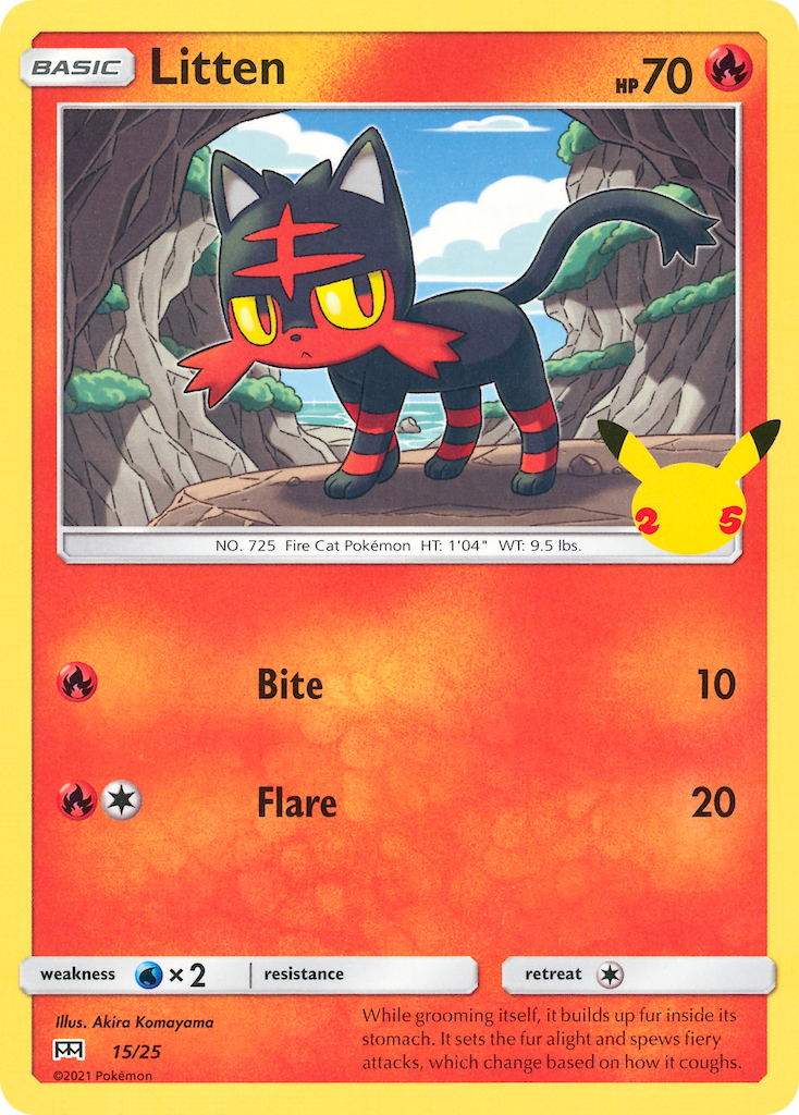 Litten (15/25) [McDonald's 25th Anniversary] | Devastation Store