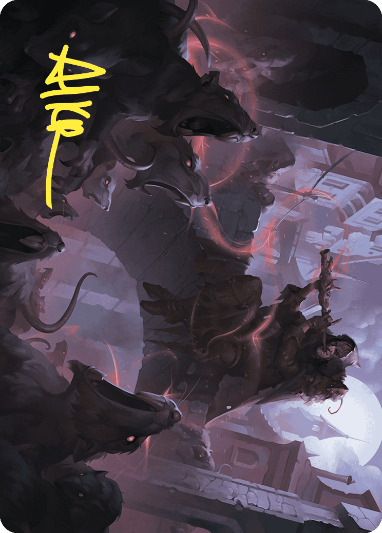 Gnawing Crescendo Art Card (Gold-Stamped Signature) [Wilds of Eldraine Art Series] | Devastation Store