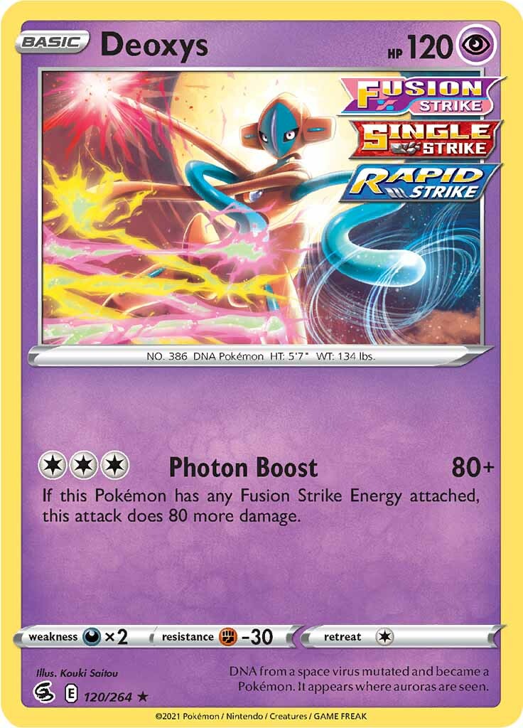 Deoxys (120/264) [Sword & Shield: Fusion Strike] | Devastation Store