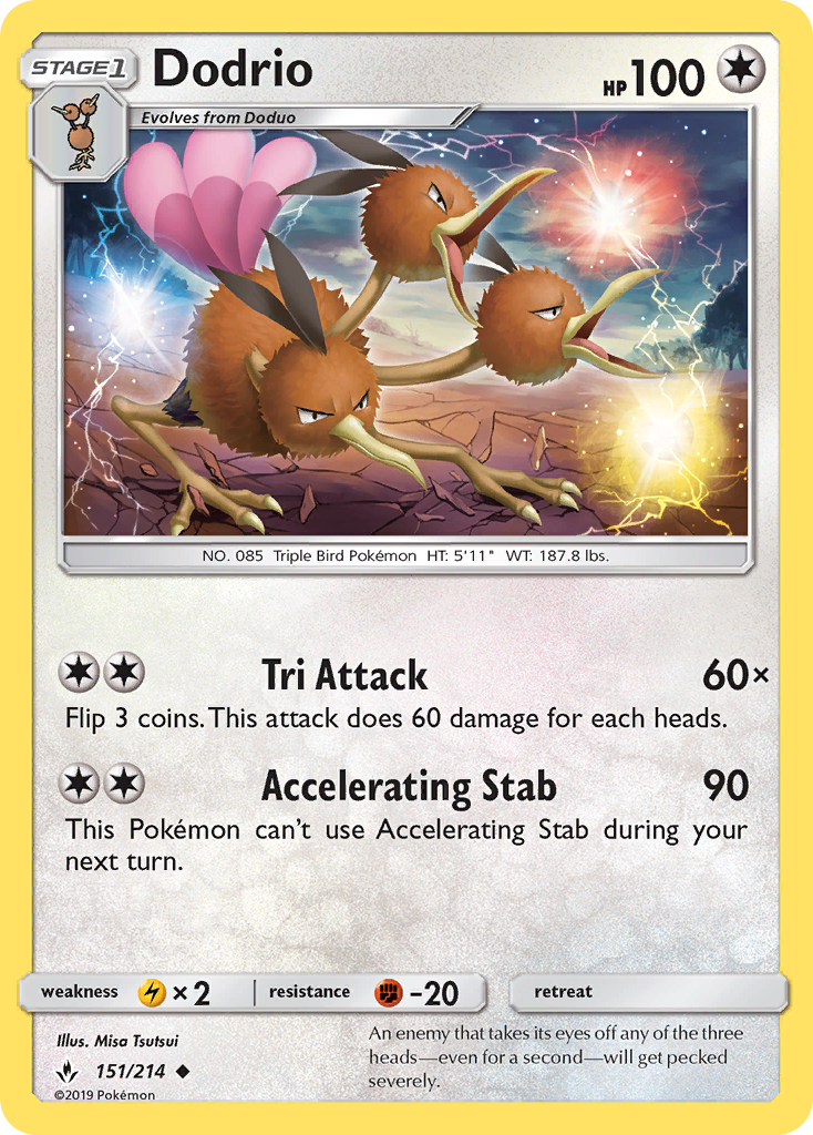 Dodrio (151/214) [Sun & Moon: Unbroken Bonds] | Devastation Store