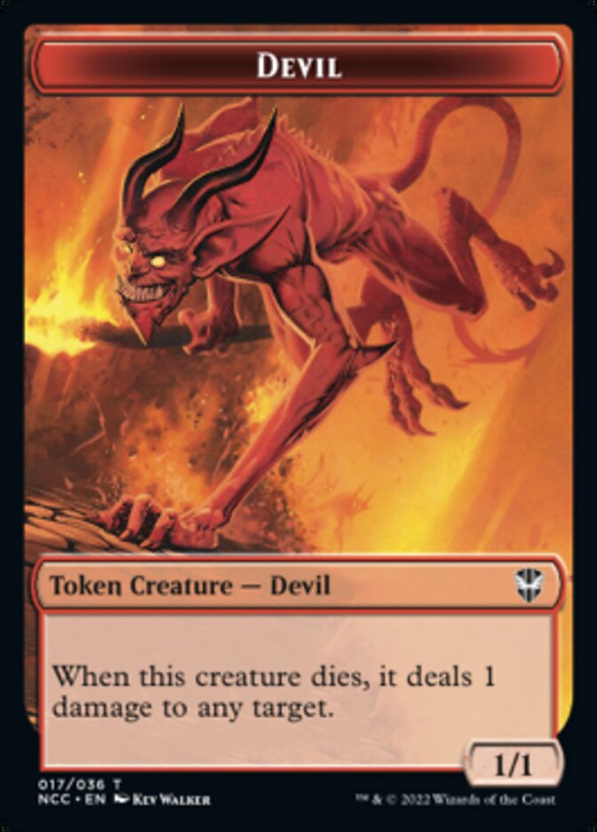 Soldier (33) // Devil Double-sided Token [Streets of New Capenna Commander Tokens] | Devastation Store