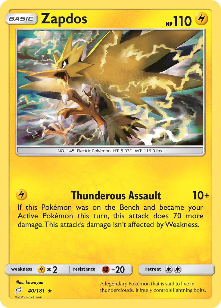 Zapdos (40/181) [Sun & Moon: Team Up] | Devastation Store
