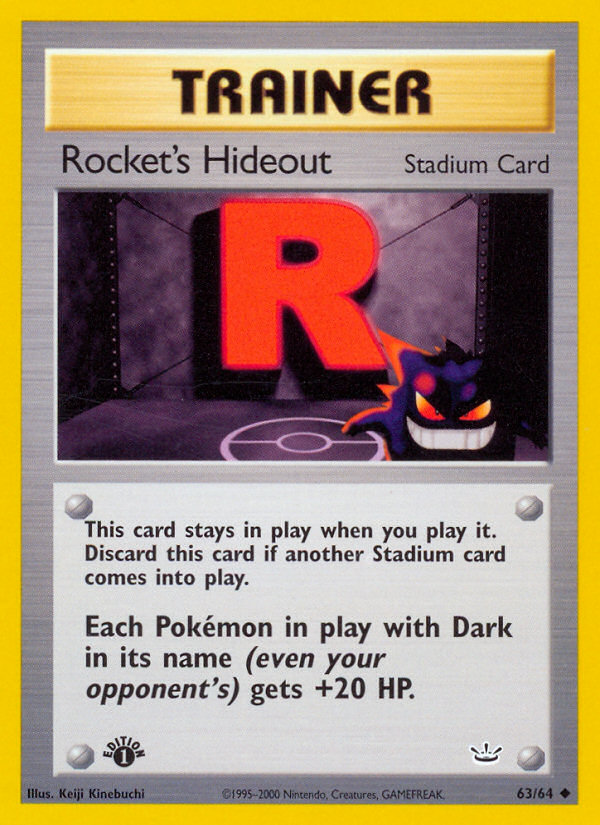 Rocket's Hideout (63/64) [Neo Revelation 1st Edition] | Devastation Store