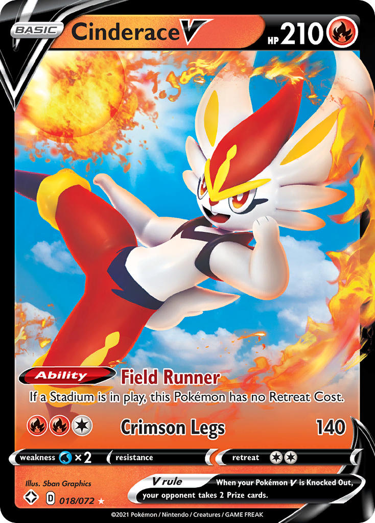 Cinderace V (018/072) [Sword & Shield: Shining Fates] | Devastation Store