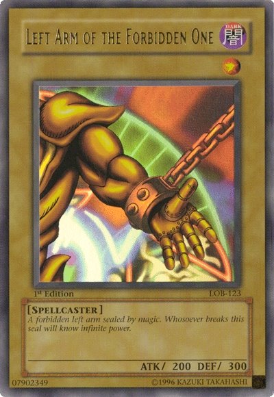 Left Arm of the Forbidden One [LOB-123] Ultra Rare | Devastation Store