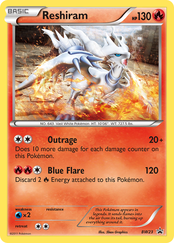 Reshiram (BW23) [Black & White: Black Star Promos] | Devastation Store