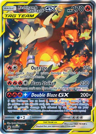 Reshiram & Charizard GX (SM201) (Jumbo Card) [Sun & Moon: Black Star Promos] | Devastation Store