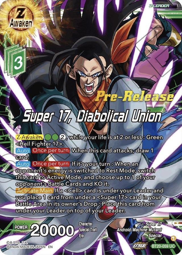 Super 17, Diabolical Union (BT20-059) [Power Absorbed Prerelease Promos] | Devastation Store