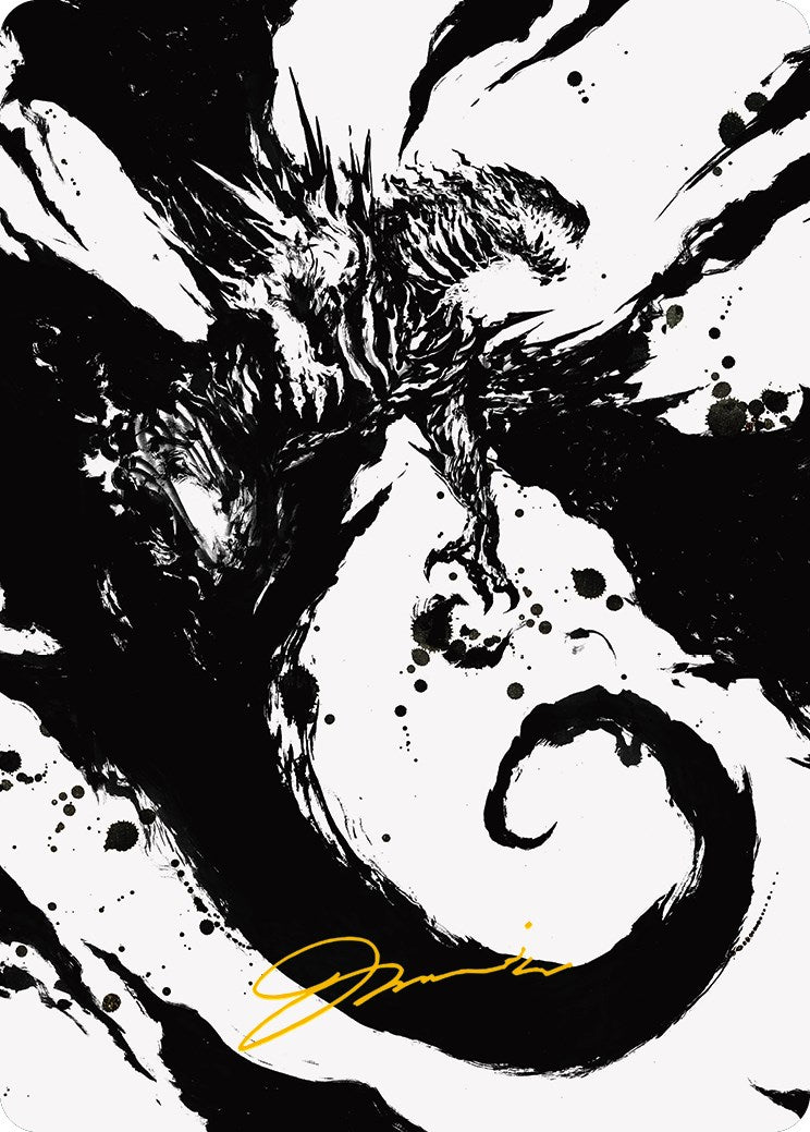 Capricious Hellraiser Art Card (Gold-Stamped Signature) [Phyrexia: All Will Be One Art Series] | Devastation Store