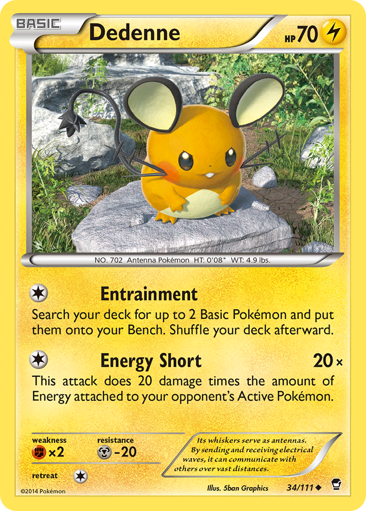 Dedenne (34/111) [XY: Furious Fists] | Devastation Store