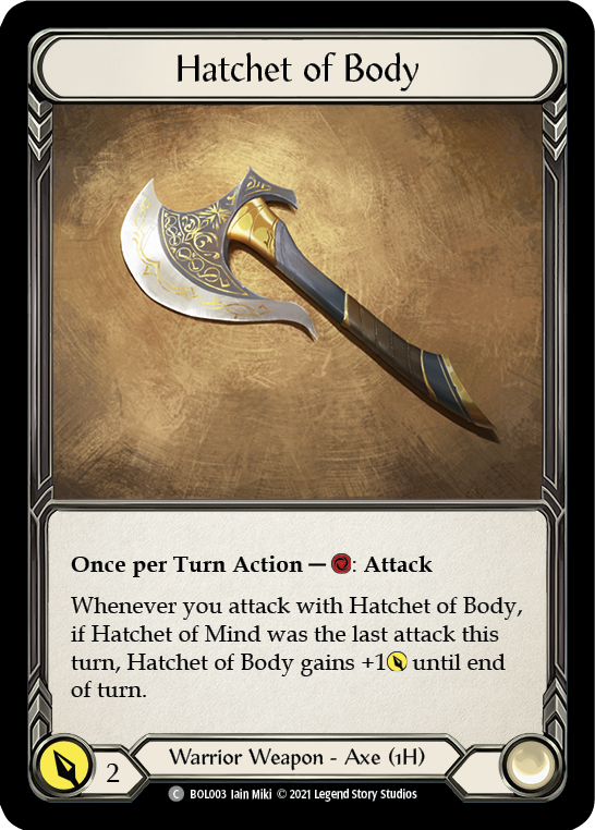 Hatchet of Body [BOL003] (Monarch Boltyn Blitz Deck) | Devastation Store