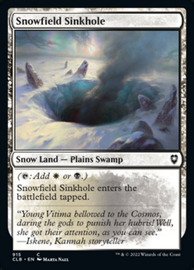 Snowfield Sinkhole [Commander Legends: Battle for Baldur's Gate] | Devastation Store