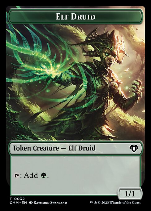 Saproling // Elf Druid Double-Sided Token [Commander Masters Tokens] | Devastation Store