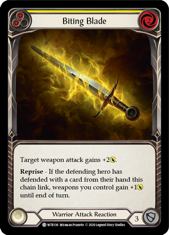 Biting Blade (Yellow) [WTR136] Unlimited Edition Normal - Devastation Store | Devastation Store