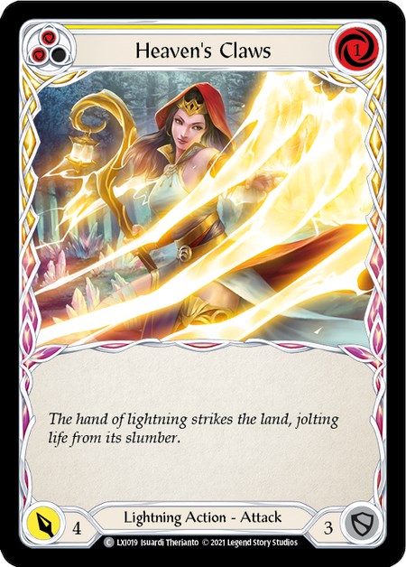 Heaven's Claws (Yellow) [LXI019] (Tales of Aria Lexi Blitz Deck)  1st Edition Normal | Devastation Store