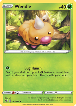 Weedle (001/185) [Sword & Shield: Vivid Voltage] | Devastation Store