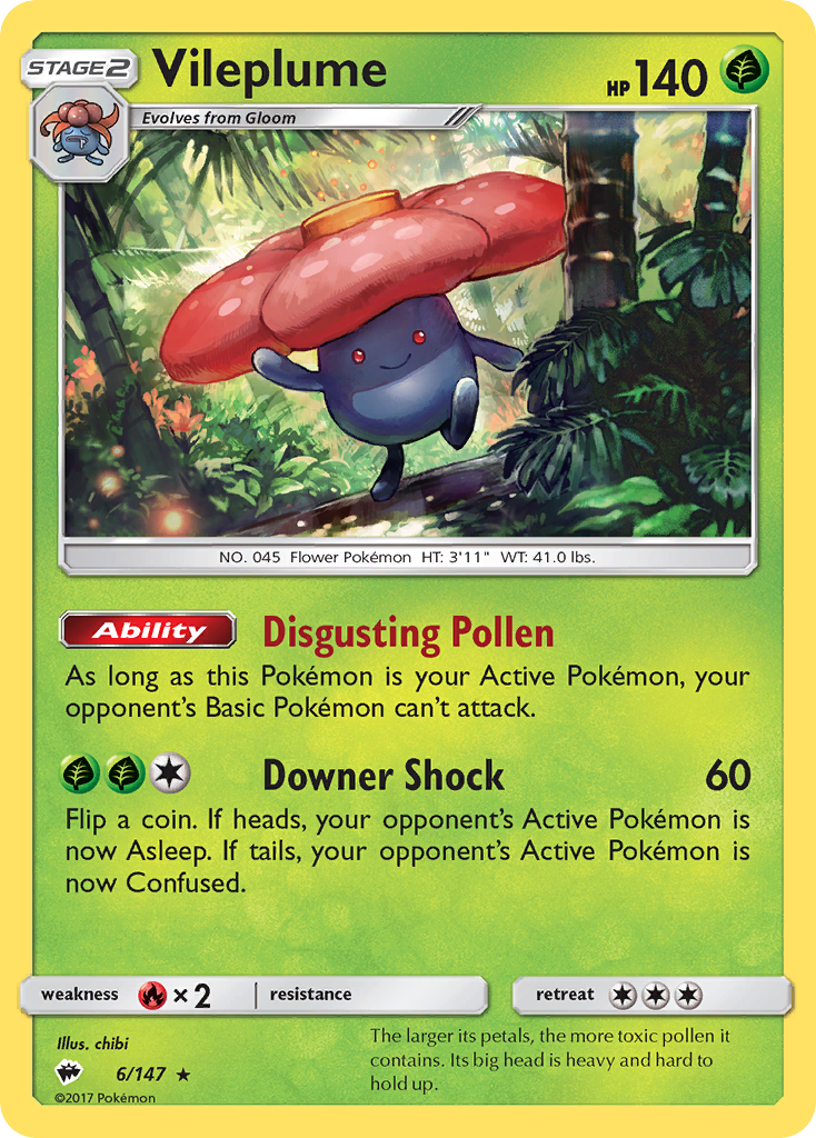 Vileplume (6/147) [Sun & Moon: Burning Shadows] | Devastation Store