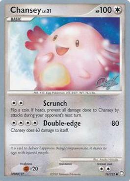 Chansey LV.31 (76/123) (Bliss Control - Paul Atanassov) [World Championships 2008] | Devastation Store