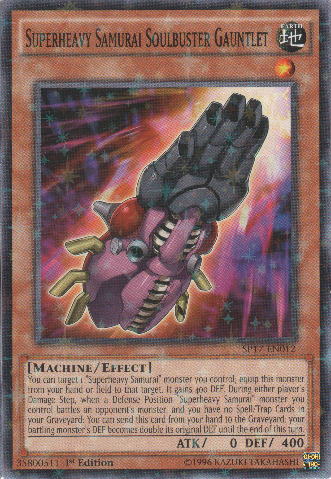 Superheavy Samurai Soulbuster Gauntlet [SP17-EN012] Starfoil Rare | Devastation Store