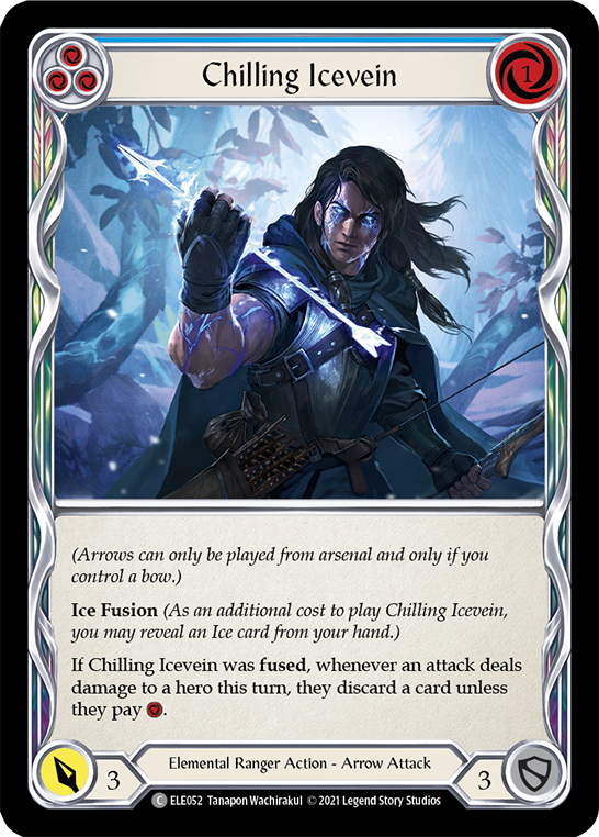 Chilling Icevein (Blue) [ELE052] (Tales of Aria)  1st Edition Rainbow Foil | Devastation Store