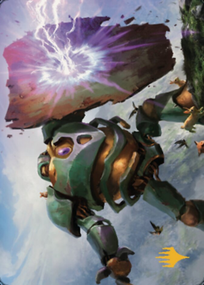 Walking Bulwark Art Card (Gold-Stamped Signature) [Dominaria United Art Series] | Devastation Store