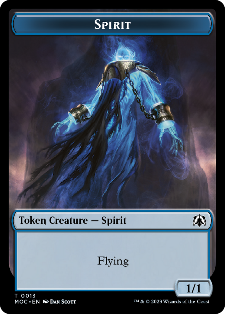 Spirit (9) // Spirit (13) Double-Sided Token [March of the Machine Commander Tokens] | Devastation Store