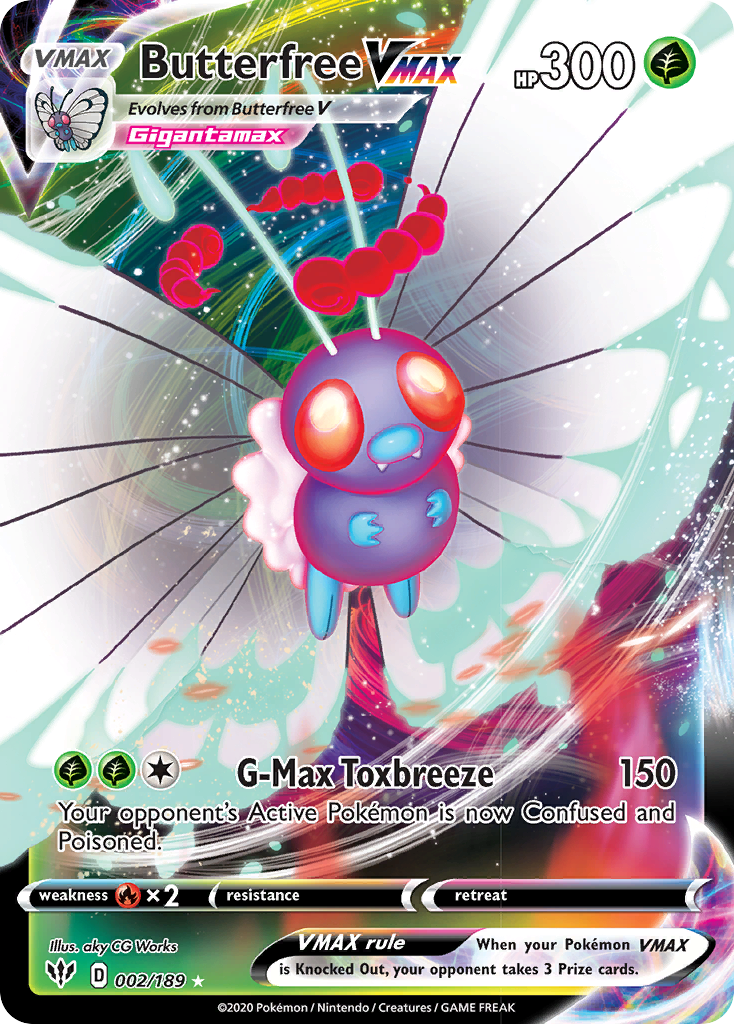 Butterfree VMAX (002/189) [Sword & Shield: Darkness Ablaze] | Devastation Store