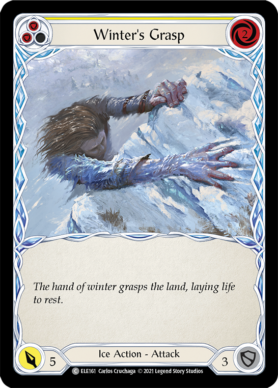 Winter's Grasp (Yellow) [ELE161] (Tales of Aria)  1st Edition Rainbow Foil | Devastation Store
