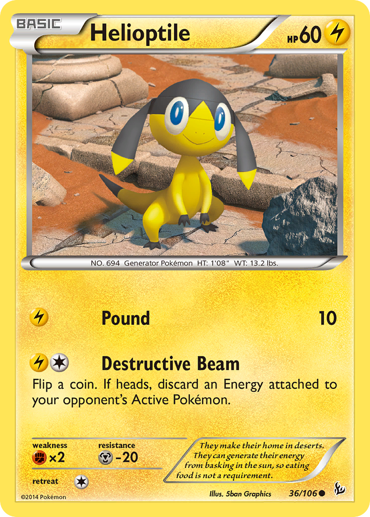 Helioptile (36/106) [XY: Flashfire] | Devastation Store
