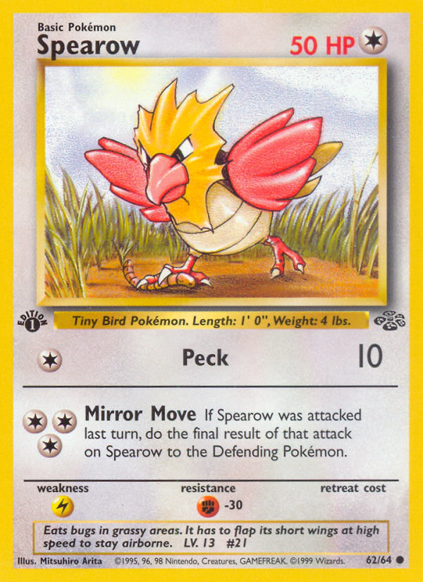 Spearow (62/64) [Jungle 1st Edition] | Devastation Store