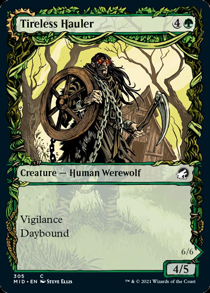 Tireless Hauler // Dire-Strain Brawler (Showcase Equinox) [Innistrad: Midnight Hunt] | Devastation Store